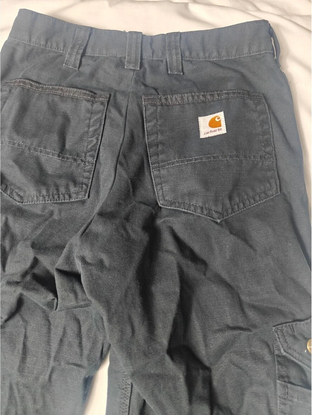 Carhartt B342 BLK Double Knee Ripstop Work Pants Black Cargo Carpenter NO TAG